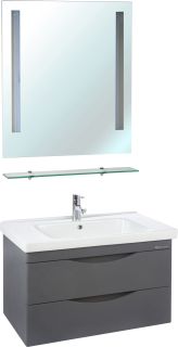 Тумба под раковину Bellezza Санриса 80см серебро 00000010063